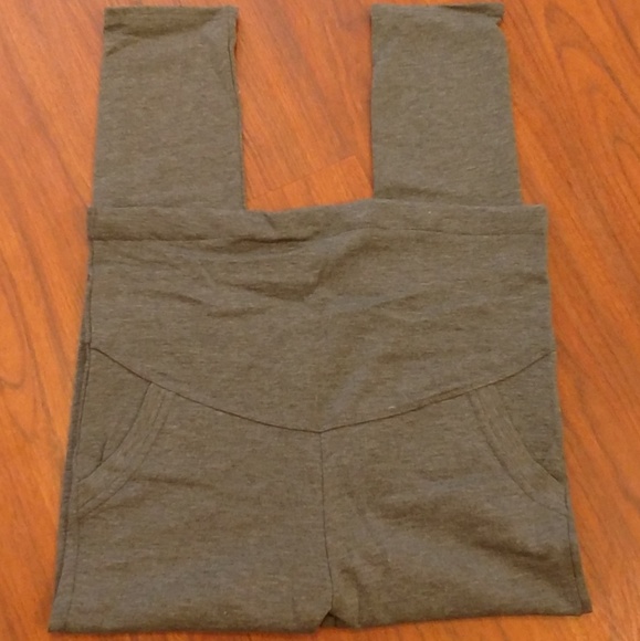 Simplicity Gray Adjustable Maternity Leggings - Picture 1 of 5